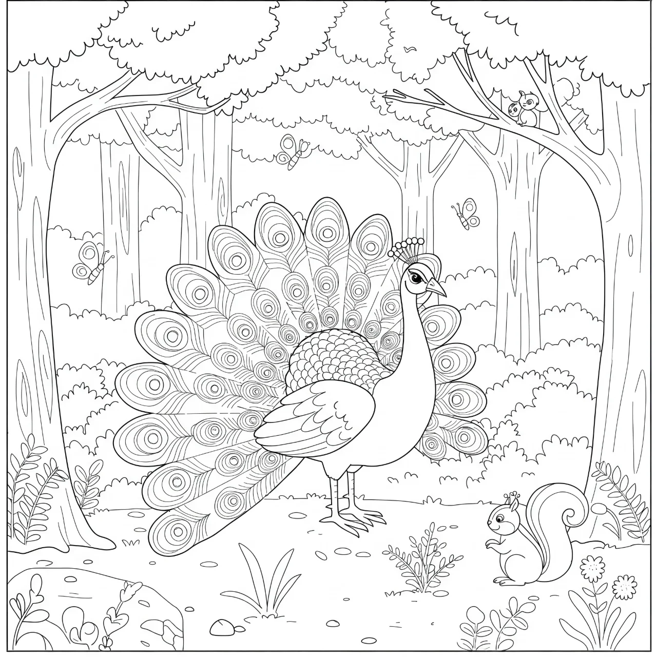 Peacock in Nature - Forest Friends!