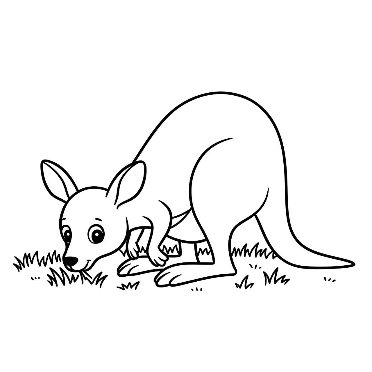 5. Kangaroo Eating Yummy Grass