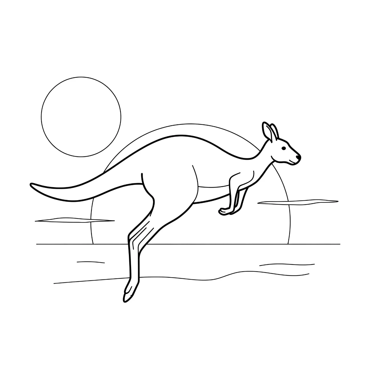 7. Jumping Kangaroo Silhouette