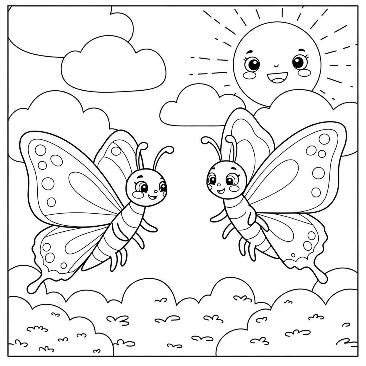 Fluttering Friends: Two Butterfly Buddies